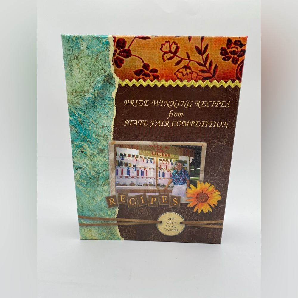 Prize-Winning Recipes Cookbook - Turquoise, Brown & Orange Cover